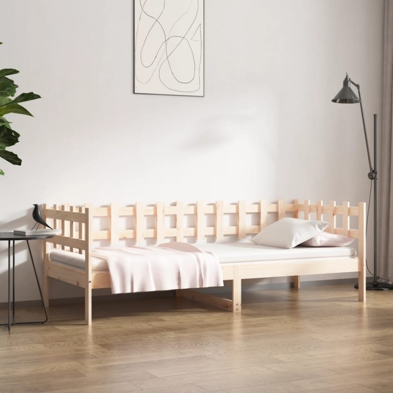 vidaXL Sofá cama madera maciza de pino 90x190 cm vidaXL Sofá cama madera maciza de pino 90x190 cm