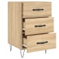 vidaXL Mesita de noche madera de ingeniería roble Sonoma 40x40x66 cm vidaXL Mesita de noche madera de ingeniería roble Sonoma 40x40x66 cm