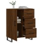 vidaXL Aparador de madera de ingeniería marrón roble 69,5x34x90 cm vidaXL Aparador de madera de ingeniería marrón roble 69,5x34x90 cm