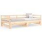 vidaXL Sofá cama extraíble madera maciza de pino 2x(90x190) cm