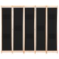 vidaXL Biombo divisor de 5 paneles de tela negro 200x170x4 cm vidaXL Biombo divisor de 5 paneles de tela negro 200x170x4 cm