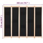 vidaXL Biombo divisor de 5 paneles de tela negro 200x170x4 cm vidaXL Biombo divisor de 5 paneles de tela negro 200x170x4 cm