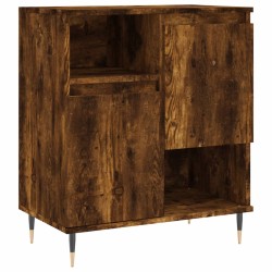 vidaXL Aparador madera contrachapada color roble ahumado 60x35x70 cm