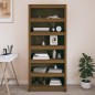 vidaXL Estantería madera maciza de pino marrón miel 80x35x183 cm vidaXL Estantería madera maciza de pino marrón miel 80x35x183 cm