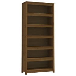 vidaXL Estantería madera maciza de pino marrón miel 80x35x183 cm