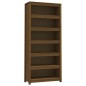 vidaXL Estantería madera maciza de pino marrón miel 80x35x183 cm vidaXL Estantería madera maciza de pino marrón miel 80x35x183 cm