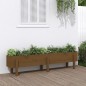 vidaXL Arriate elevado de jardín madera pino marrón miel 160x30x38 cm vidaXL Arriate elevado de jardín madera pino marrón miel 160x30x38 cm