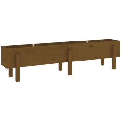 vidaXL Arriate elevado de jardín madera pino marrón miel 160x30x38 cm