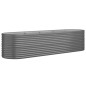 vidaXL Jardinera arriate acero recubrimiento polvo gris 296x80x68 cm vidaXL Jardinera arriate acero recubrimiento polvo gris 296x80x68 cm