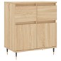 vidaXL Aparador de madera contrachapada roble Sonoma 60x35x70 cm