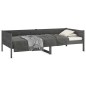 vidaXL Sofá cama de madera maciza de pino gris 90x200 cm vidaXL Sofá cama de madera maciza de pino gris 90x200 cm