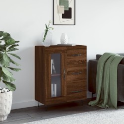 vidaXL Aparador de madera de ingeniería marrón roble 69,5x34x90 cm