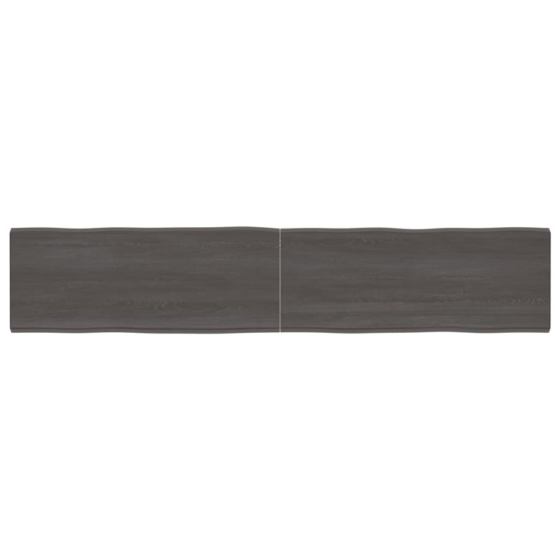 vidaXL Tablero mesa madera tratada borde vivo marrón 200x40x(2-4) cm vidaXL Tablero mesa madera tratada borde vivo marrón 200x40x(2-4) cm