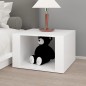 vidaXL Mesita de noche madera contrachapada blanco 57x55x36 cm vidaXL Mesita de noche madera contrachapada blanco 57x55x36 cm