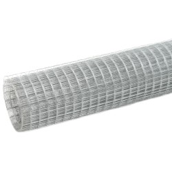 vidaXL Malla de alambre de acero galvanizado plateada 25x0,5 m