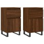 vidaXL Aparadores 2 uds madera de ingeniería marrón roble 40x35x70 cm vidaXL Aparadores 2 uds madera de ingeniería marrón roble 40x35x70 cm
