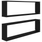 vidaXL Estantes cubo de pared 2 uds contrachapado negro 100x15x30 cm vidaXL Estantes cubo de pared 2 uds contrachapado negro 100x15x30 cm
