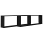 vidaXL Estantes cubo de pared 2 uds contrachapado negro 100x15x30 cm vidaXL Estantes cubo de pared 2 uds contrachapado negro 100x15x30 cm