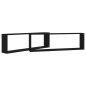 vidaXL Estantes cubo de pared 2 uds contrachapado negro 100x15x30 cm vidaXL Estantes cubo de pared 2 uds contrachapado negro 100x15x30 cm