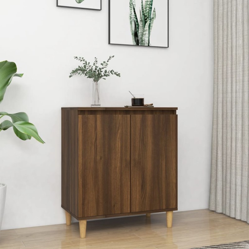 vidaXL Aparador de madera contrachapada roble marrón 60x35x70 cm vidaXL Aparador de madera contrachapada roble marrón 60x35x70 cm