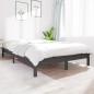 vidaXL Estructura de cama madera maciza de pino gris 140x200 cm vidaXL Estructura de cama madera maciza de pino gris 140x200 cm