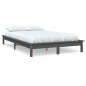 vidaXL Estructura de cama madera maciza de pino gris 140x200 cm vidaXL Estructura de cama madera maciza de pino gris 140x200 cm