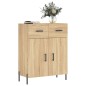 vidaXL Aparador de madera de ingeniería roble Sonoma 69,5x34x90 cm