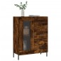 vidaXL Aparador de madera de ingeniería roble ahumado 69,5x34x90 cm vidaXL Aparador de madera de ingeniería roble ahumado 69,5x34x90 cm