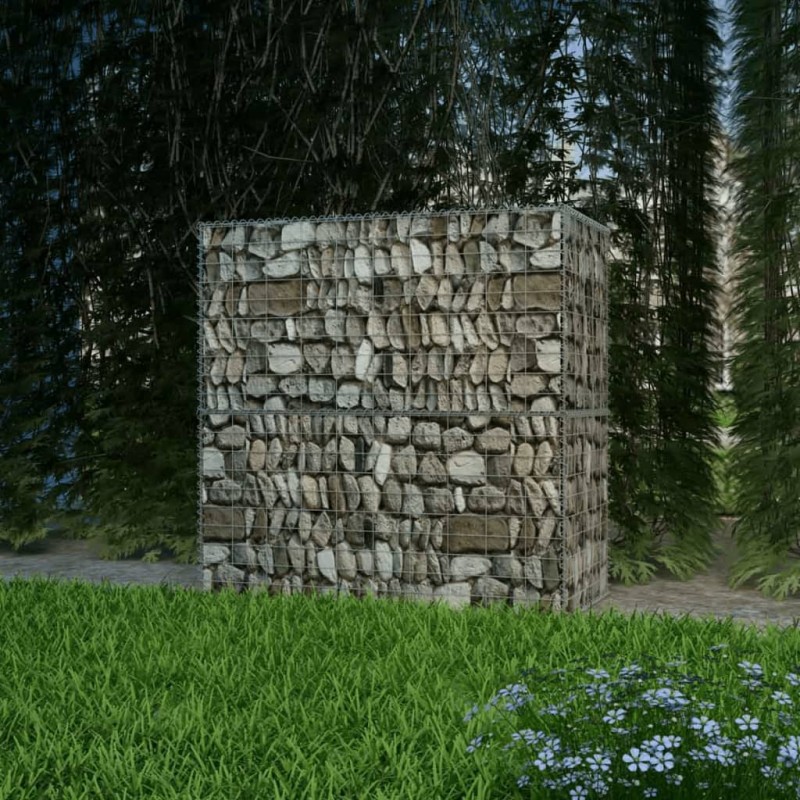 vidaXL Cesta de muro de gaviones acero galvanizado 100x50x100 cm vidaXL Cesta de muro de gaviones acero galvanizado 100x50x100 cm