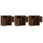 vidaXL Aparadores 3 uds madera contrachapada marrón roble vidaXL Aparadores 3 uds madera contrachapada marrón roble