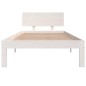 vidaXL Estructura de cama madera maciza de pino blanco 90x200 cm vidaXL Estructura de cama madera maciza de pino blanco 90x200 cm