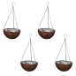 Cesta Redonda Colgante de Sauce Con Capa y Cadena - 4 Piezas Cesta Redonda Colgante de Sauce Con Capa y Cadena - 4 Piezas