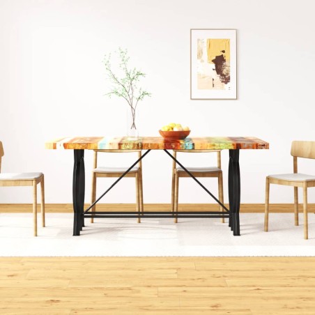 vidaXL Mesa de salón comedor de madera maciza reciclada 180 cm