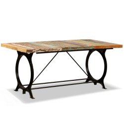 vidaXL Mesa de salón comedor de madera maciza reciclada 180 cm