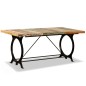 vidaXL Mesa de salón comedor de madera maciza reciclada 180 cm vidaXL Mesa de salón comedor de madera maciza reciclada 180 cm