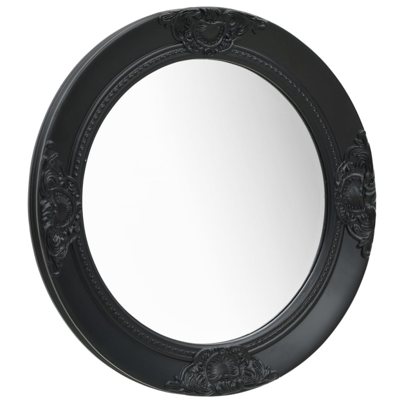 vidaXL Espejo de pared estilo barroco negro 50 cm vidaXL Espejo de pared estilo barroco negro 50 cm