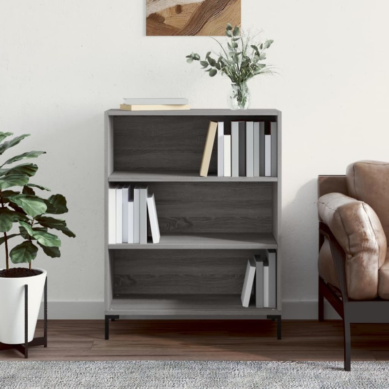 vidaXL Estantería madera de ingeniería gris Sonoma 69,5x32,5x90 cm vidaXL Estantería madera de ingeniería gris Sonoma 69,5x32,5x90 cm