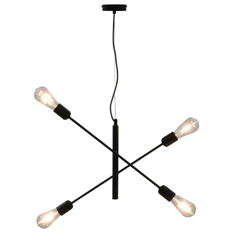 vidaXL Lámparas de techo con bombillas de filamento 2 W negro E27 vidaXL Lámparas de techo con bombillas de filamento 2 W negro E27