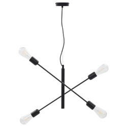 vidaXL Lámparas de techo con bombillas de filamento 2 W negro E27