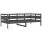 vidaXL Sofá cama madera maciza de pino gris 90x190 cm