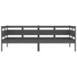 vidaXL Sofá cama madera maciza de pino gris 90x190 cm