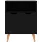 vidaXL Aparador de madera de ingeniería negro brillo 60x30x72 cm