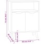 vidaXL Aparador de madera de ingeniería negro brillo 60x30x72 cm