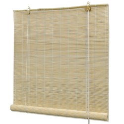 vidaXL Persianas enrollables de bambú natural 120x220 cm