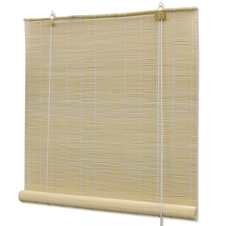 vidaXL Persianas enrollables de bambú natural 120x220 cm