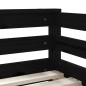 vidaXL Estructura de cama niños con cajones madera pino negro 70x140cm vidaXL Estructura de cama niños con cajones madera pino negro 70x140cm
