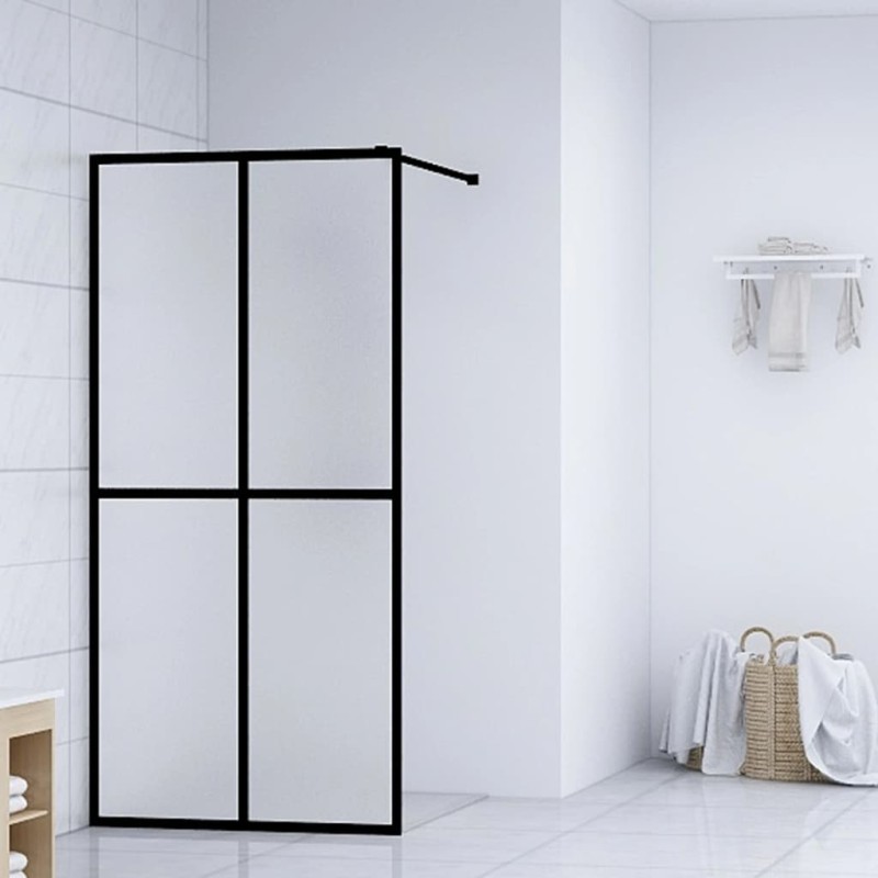 vidaXL Mampara de ducha vidrio templado esmerilado 118x190 cm vidaXL Mampara de ducha vidrio templado esmerilado 118x190 cm