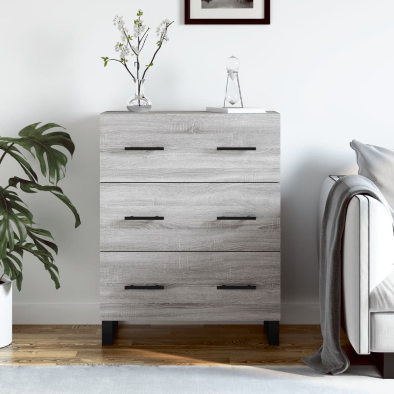 vidaXL Aparador de madera de ingeniería gris Sonoma 69,5x34x90 cm vidaXL Aparador de madera de ingeniería gris Sonoma 69,5x34x90 cm