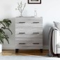 vidaXL Aparador de madera de ingeniería gris Sonoma 69,5x34x90 cm vidaXL Aparador de madera de ingeniería gris Sonoma 69,5x34x90 cm