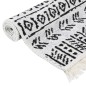 vidaXL Alfombra de algodón negra y blanca 160x230 cm vidaXL Alfombra de algodón negra y blanca 160x230 cm